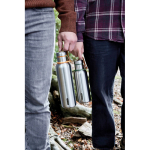 Stainless steel thermal bottle with handle, 500 ml olive green colour