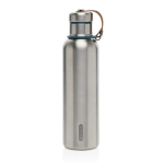 Stainless steel thermal bottle with handle, 750 ml turquoise colour