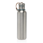 Stainless steel thermal bottle with handle, 750 ml turquoise colour
