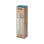 Stainless steel thermal bottle with handle, 750 ml turquoise colour