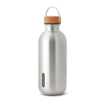 Stainless steel water bottle with anti-drip lid, 600 ml, Black+Blum turquoise colour