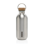Stainless steel water bottle with anti-drip lid, 600 ml, Black+Blum turquoise colour