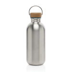Stainless steel water bottle with anti-drip lid, 600 ml, Black+Blum turquoise colour