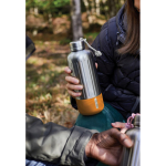 Large stainless steel thermal bottle, 850 ml orange colour ambient view