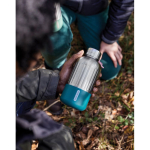 Large stainless steel thermal bottle, 850 ml turquoise colour