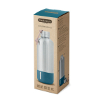 Large stainless steel thermal bottle, 850 ml turquoise colour
