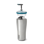Leakproof stainless steel thermal tumbler, 600 ml turquoise colour
