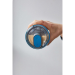 Leakproof stainless steel thermal tumbler, 600 ml turquoise colour