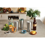 Leakproof stainless steel thermal tumbler, 600 ml olive green colour