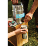 Leakproof stainless steel thermal tumbler, 600 ml olive green colour