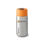 Drip-proof thermal mug in stainless steel, 340 ml orange colour view with logo
