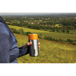 Drip-proof thermal mug in stainless steel, 340 ml orange colour ambient view 2