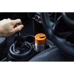 Drip-proof thermal mug in stainless steel, 340 ml orange colour