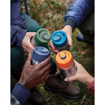 Drip-proof thermal mug in stainless steel, 340 ml orange colour