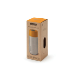 Drip-proof thermal mug in stainless steel, 340 ml orange colour view with box