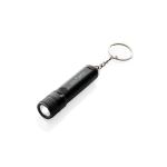 Ultra-bright rechargeable LED keyring torch black colour