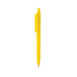 Eco pen with large clip, blue Dokumental® ink yellow colour