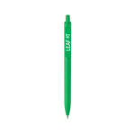 Eco pen with large clip, blue Dokumental® ink green colour