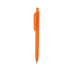Eco pen with large clip, blue Dokumental® ink orange colour