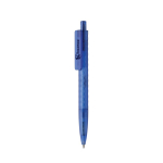 Eco pen with geometric design and blue Dokumental® ink blue colour