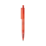 Eco pen with geometric design and blue Dokumental® ink red colour
