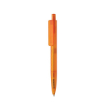 Eco pen with geometric design and blue Dokumental® ink orange colour