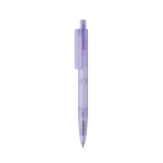 Eco pen with geometric design and blue Dokumental® ink violet colour