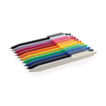Eco pen with soft-touch finish, clip and blue ink black colour