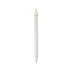 Eco pen with soft-touch finish, clip and blue ink white colour