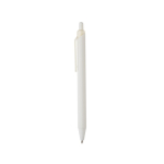 Eco pen with soft-touch finish, clip and blue ink white colour