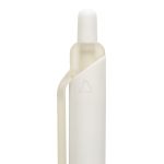 Eco pen with soft-touch finish, clip and blue ink white colour