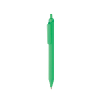 Eco pen with soft-touch finish, clip and blue ink green colour