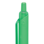 Eco pen with soft-touch finish, clip and blue ink green colour
