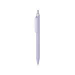 Eco pen with soft-touch finish, clip and blue ink violet colour