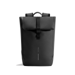 Multipurpose backpack with water-resistant fabric and flap, 16” laptop black colour
