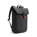Multipurpose backpack with water-resistant fabric and flap, 16” laptop black colour
