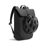 Multipurpose backpack with water-resistant fabric and flap, 16” laptop black colour