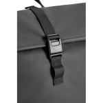 Multipurpose backpack with water-resistant fabric and flap, 16” laptop black colour