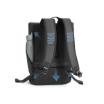 Multipurpose backpack with water-resistant fabric and flap, 16” laptop black colour