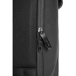 Multipurpose backpack with water-resistant fabric and flap, 16” laptop black colour