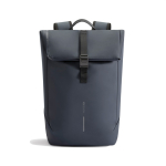 Multipurpose backpack with water-resistant fabric and flap, 16” laptop navy-blue colour