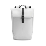 Multipurpose backpack with water-resistant fabric and flap, 16” laptop off white colour