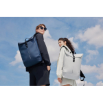 Multipurpose backpack with water-resistant fabric and flap, 16” laptop off white colour