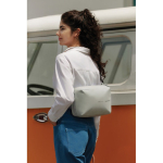 Multipurpose crossbody anti-theft tablet bag, fits 8” off white colour
