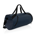 RPET sports bag with adjustable shoulder strap, 25 L navy-blue colour