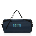 RPET sports bag with adjustable shoulder strap, 25 L navy-blue colour