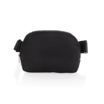 Multipurpose RPET crossbody bag with strap, 1 L capacity black colour