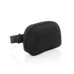 Multipurpose RPET crossbody bag with strap, 1 L capacity black colour
