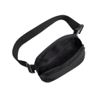 Multipurpose RPET crossbody bag with strap, 1 L capacity black colour