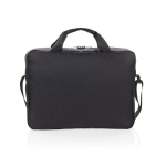 RPET briefcase with elegant design for 15.6” laptop, Swiss Peak black colour